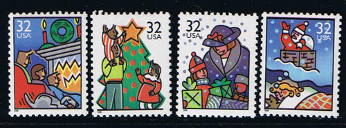 # 3108-11 (1996) Christmas - Sgls, Set/4, MNH