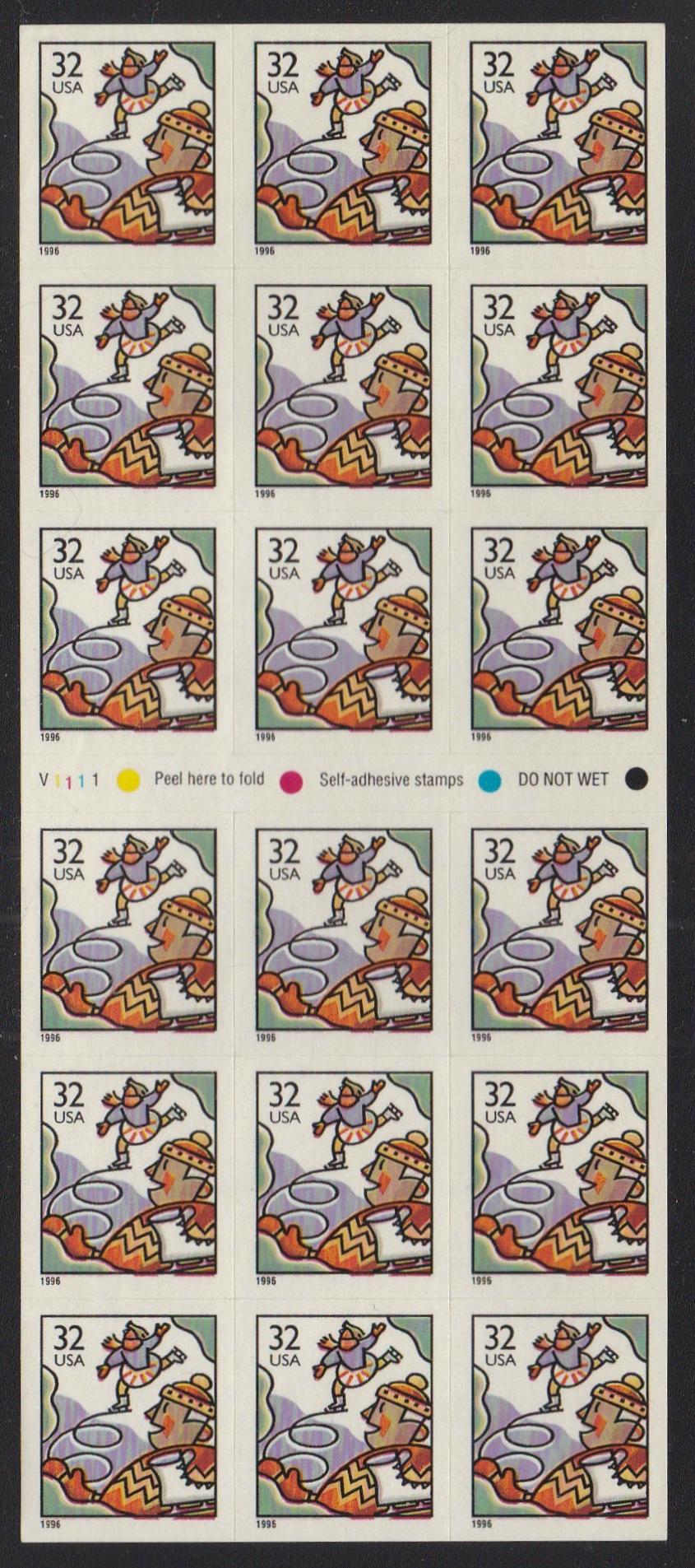 # 3117a (1996) Holiday Skating - BKLT, #V1111, MNH