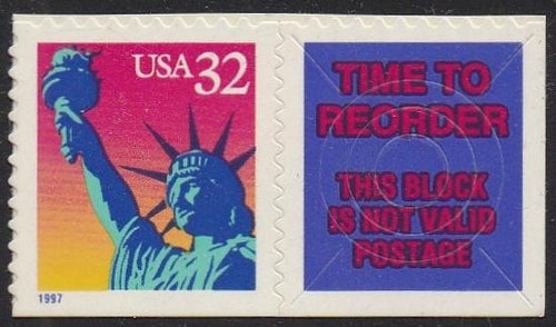 # 3122 (1997) Statue of Liberty - Bklt sgl with Label, MNH