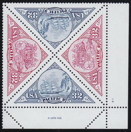 # 3130-31 (1997) Stamp Exposition - PB, LR #B1, MNH