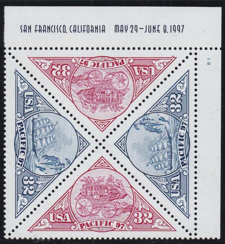 # 3130-31 (1997) Stamp Exposition - PB, UR #B1, MNH