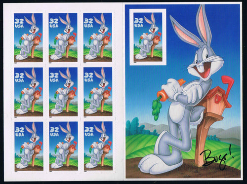 # 3137 (1997) Bugs Bunny, Valley/Peak - Pane, MNH