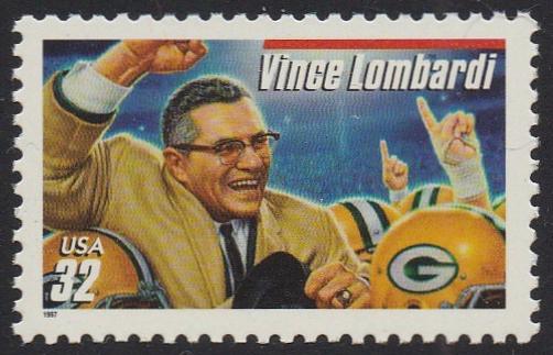 # 3147 (1997) Vince Lombardi, Football - Sgl, MNH