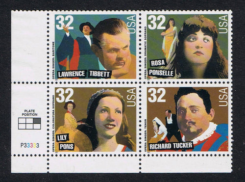 # 3154-57 (1997) Opera Singers - PB, LL #P33333, MNH