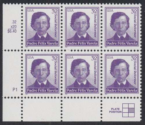 # 3166 (1997) Padre Felix Varela - PB/6, LL #P1, MNH