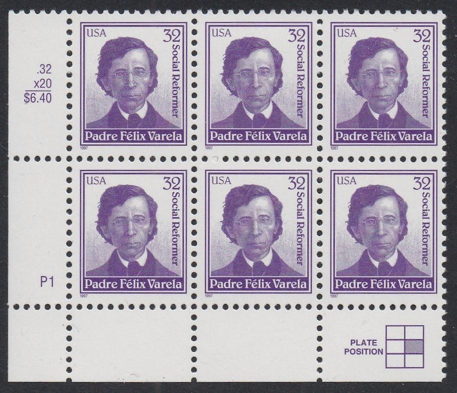 # 3166 (1997) Padre Felix Varela - PB/6, LL #P1, MNH