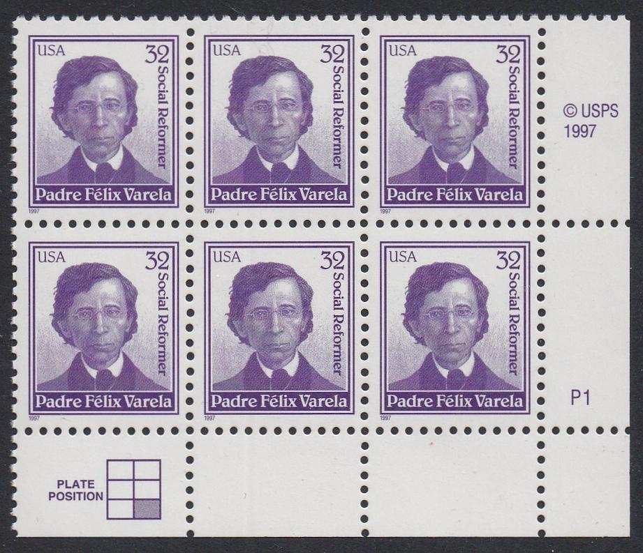 # 3166 (1997) Padre Felix Varela - PB/6, LR #P1, MNH