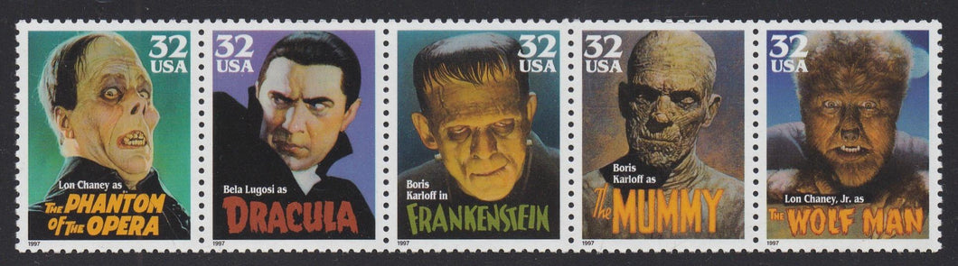 # 3172a (1997) Monsters - Strip/5, MNH