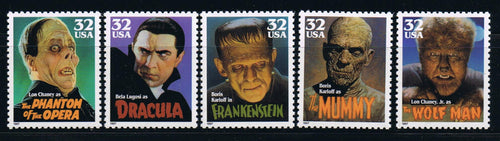 # 3168-72 (1997) Monsters - Sgls, Set/5, MNH