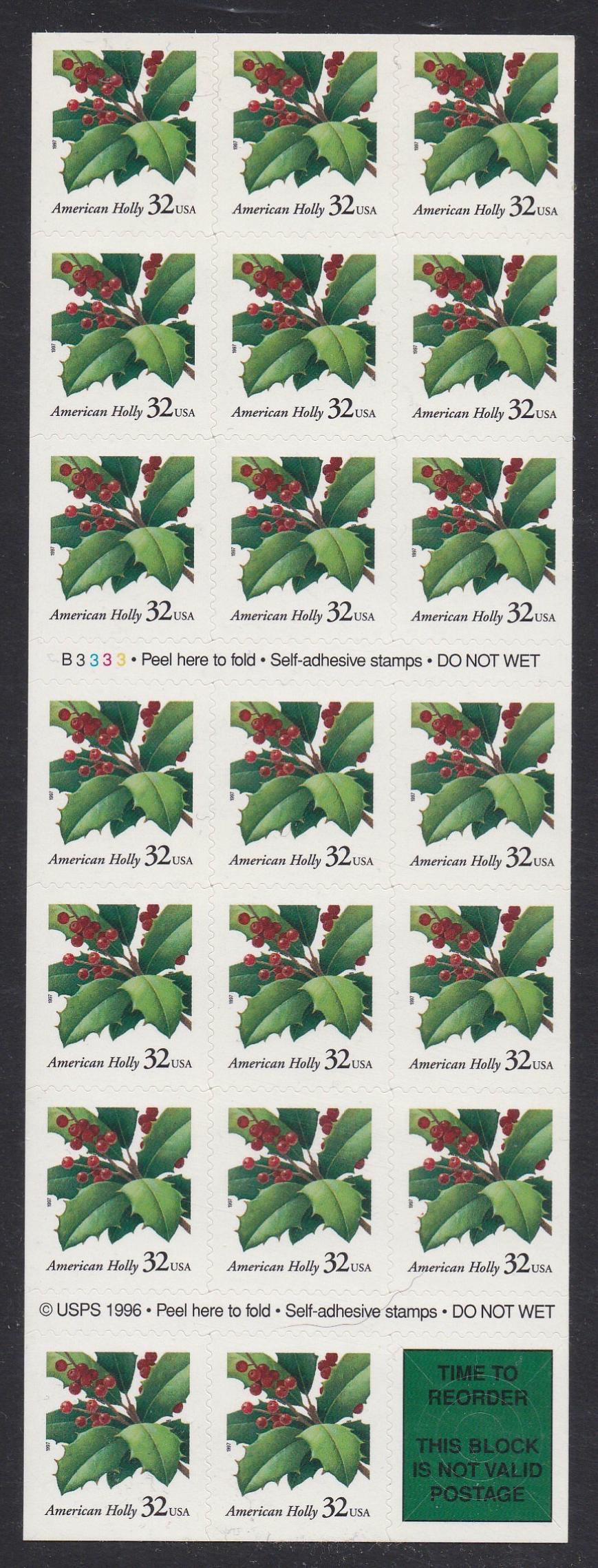 # 3177a (1997) Holly - BKLT, #B3333, MNH