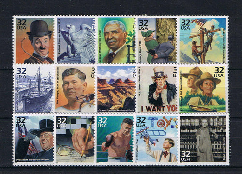 # 3183 (1998) Celebrate the Century, 1910's - Sgls, Set/15, MNH