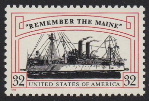 # 3192 (1998) Remember the Maine - Sgl, MNH