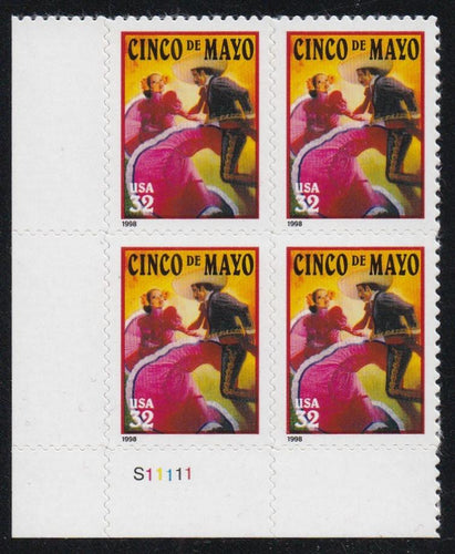# 3203 (1998) Cinco de Mayo - PB, LL #S11111, MNH