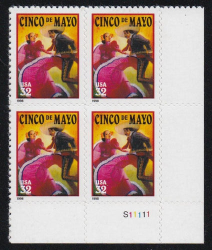 # 3203 (1998) Cinco de Mayo - PB, LR #S11111, MNH