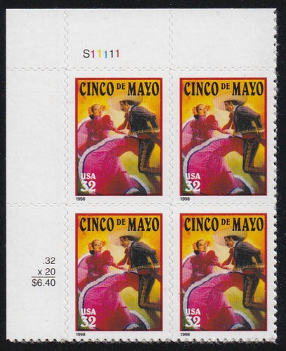 # 3203 (1998) Cinco de Mayo - PB, UL #S11111, MNH