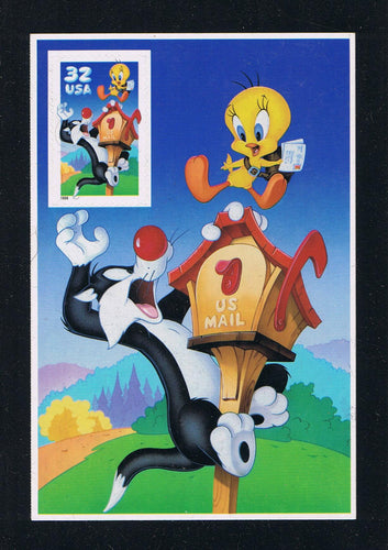 # 3204c (1998) Sylvester & Tweety, Die Cut - Half-Pane, MNH