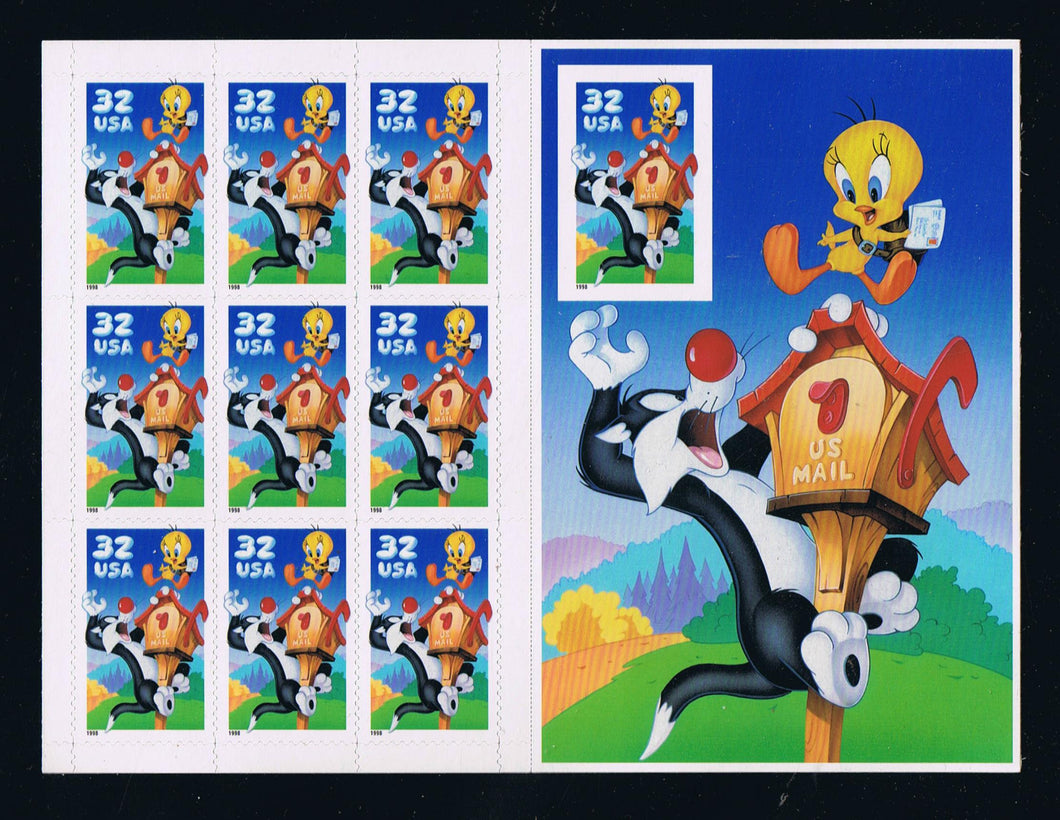 # 3205 (1998) Sylvester & Tweety, imperf - Pane, MNH