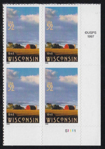 # 3206 (1998) Wisconsin - PB, LR #S1111, MNH