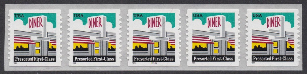 # 3208A (1998) Diner - PS/5, #55555, XF MNH