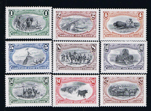 # 3209 (1998) Trans-Mississippi Re-Issue - Sgls, Set/9, MNH
