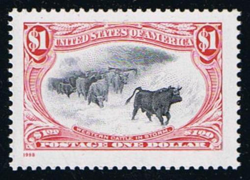 # 3209h (1998) Cattle in a Storm - Sgl, MNH