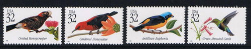 # 3222-25 (1998) Birds - Sgls, Set/4, MNH