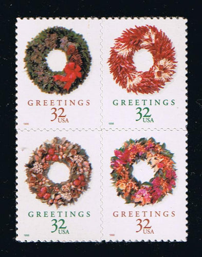 # 3249-52 (1998) Wreaths, perf 11.4 x 11.5 - BK/4, MNH