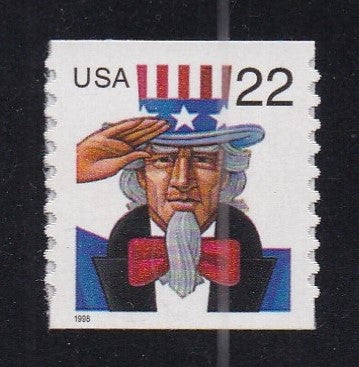 # 3263 (1998) Uncle Sam - Coil sgl, XF MNH