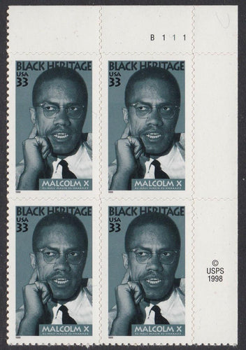 # 3273 (1999) Malcolm X - PB, UR #B111, MNH