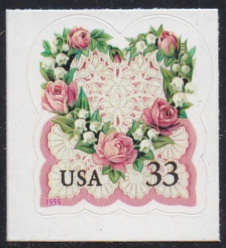 # 3274 (1999) Love, Heart Wreath - Bklt sgl, MNH