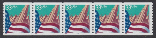 # 3280 (1999) Flag Over City, Sm Date - PS/5, #2222, MNH