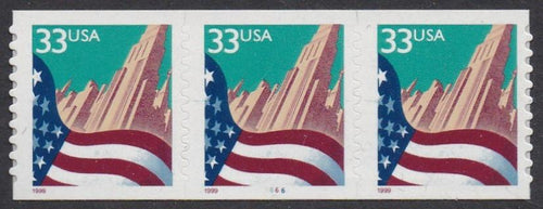 # 3281 (1999) Flag Over City, Lg Date, Type I - PS/3, #6666, MNH