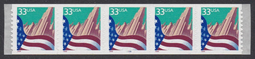 # 3281 (1999) Flag Over City, Lg Date, Type I - PS/5, #2222B, FVF MNH