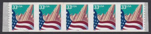 # 3281 (1999) Flag Over City, Lg Date, Type I - PS/5, #6666, FVF MNH