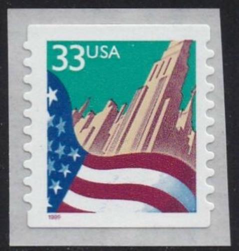 # 3282 (1999) Flag over City - Coil sgl, MNH