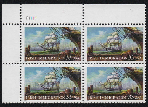 # 3286 (1999) Irish Immigration - PB, UL #P1111, MNH