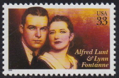 # 3287 (1999) Lunt & Fontanne - Sgl, MNH