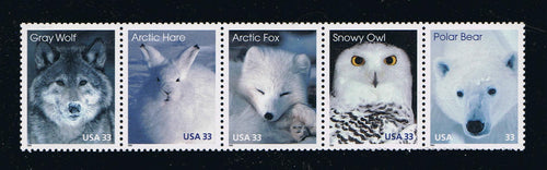 # 3288-92 (1999) Animals - Strip/5, MNH