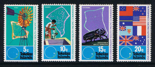Tokelau # 33-36 (1972) Maps and Flags - Sgls, Set/4, MNH