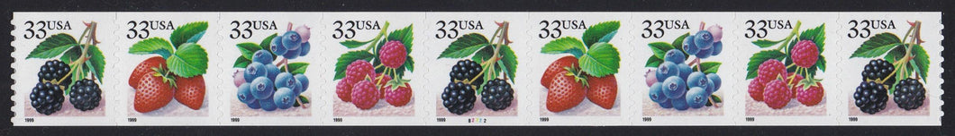 # 3302-05 (1999) Berries, Fruit - PS/9, #B2222, MNH