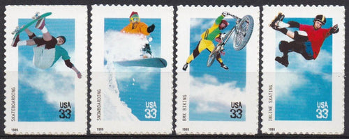 # 3321-24 (1999) Extreme Sports - Sgls, Set/4, MNH
