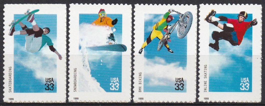 # 3321-24 (1999) Extreme Sports - Sgls, Set/4, MNH