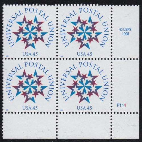 # 3332 (1999) Universal Postal Union - PB, LR #P111, MNH