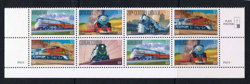 # 3333-37 (1999) Trains - PB/8, B #P4444, MNH