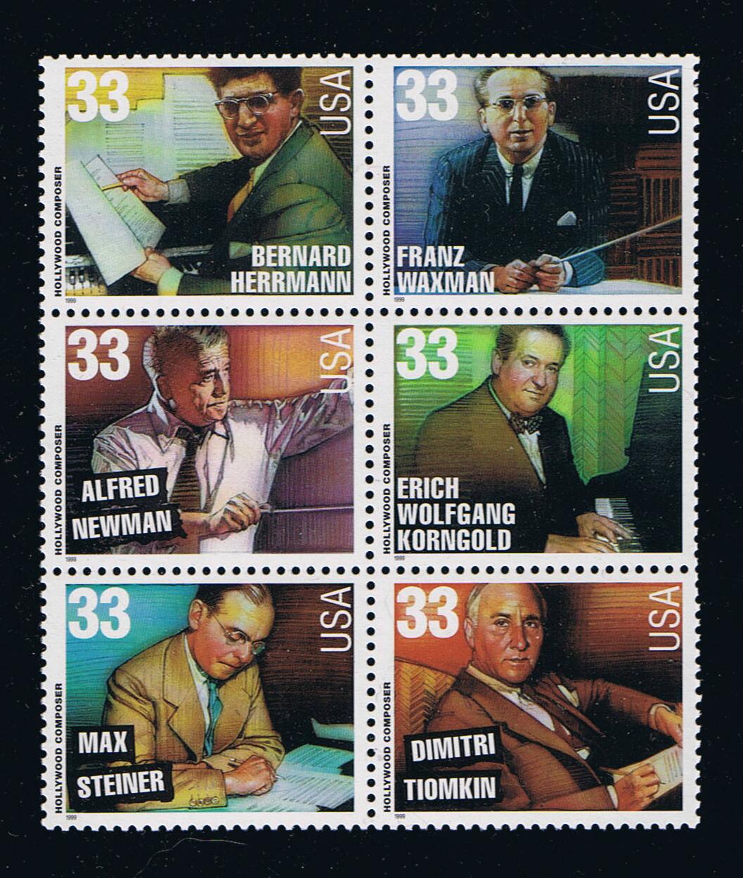 # 3339-44 (1999) Hollywood Composers - BK/6, MNH