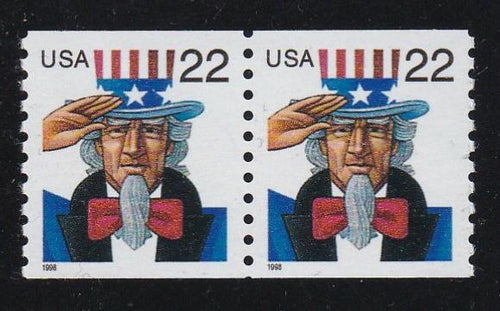 # 3353 (1999) Uncle Sam - Coil pr, XF MNH