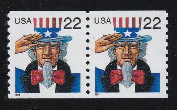 # 3353 (1999) Uncle Sam - Coil pr, XF MNH
