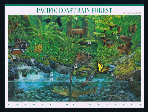 # 3378 (2000) Pacific Coast Rain Forest - Pane, MNH