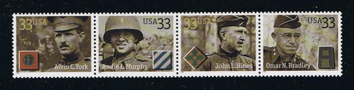 # 3393-96 (2000) Distinguished Soldiers - Strip/4, MNH