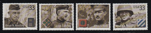 # 3393-96 (2000) Distinguished Soldiers - Sgls, Set/4, MNH